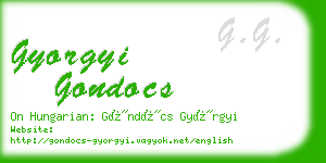 gyorgyi gondocs business card